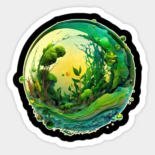 World in a Glass Sticker